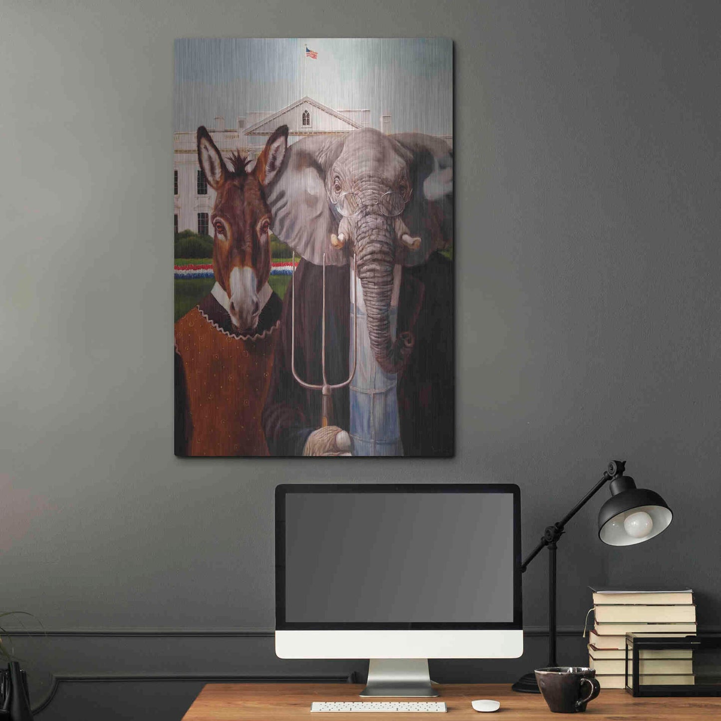 Luxe Metal Art 'Washington Gothic' by Lucia Heffernan, Metal Wall Art,24x36
