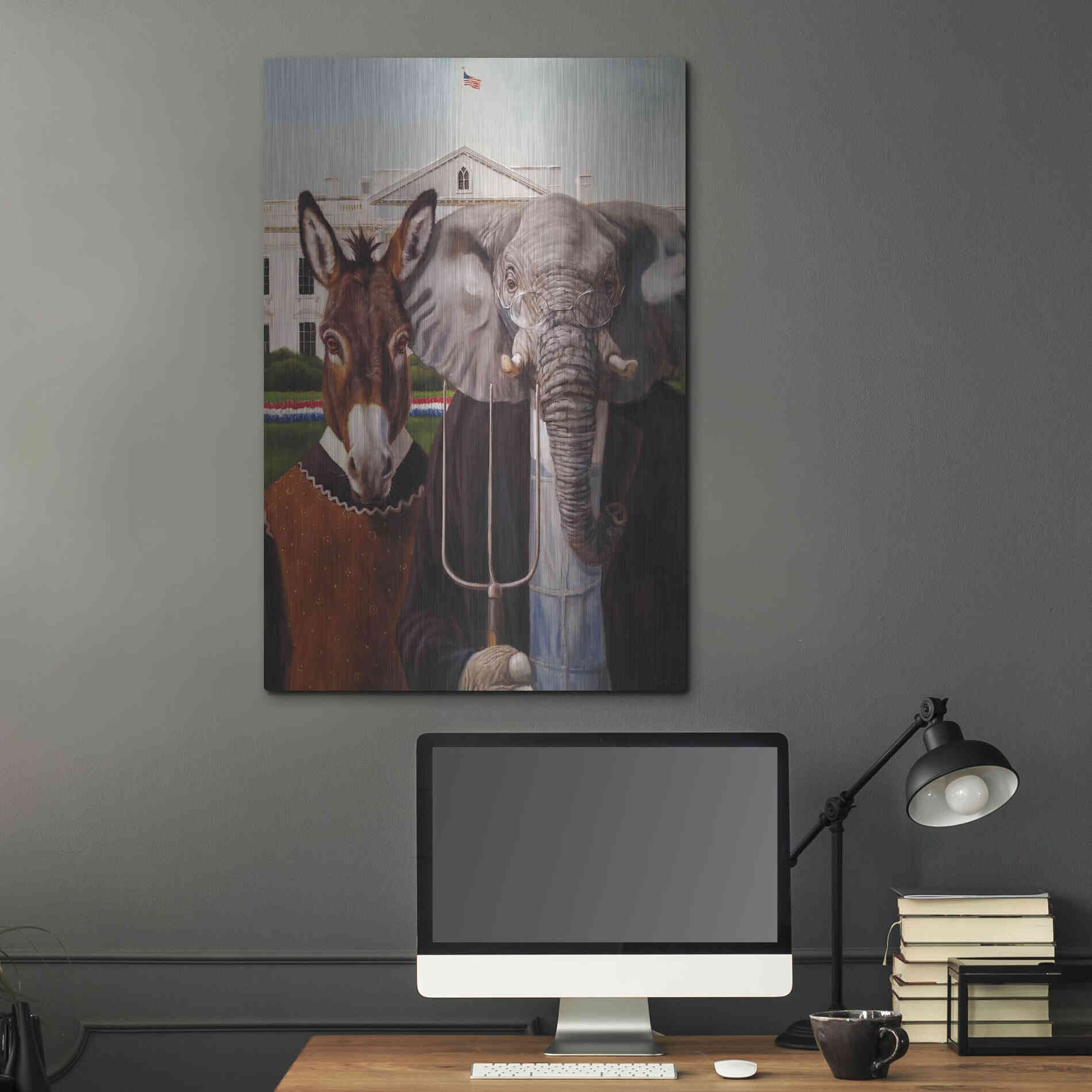 Luxe Metal Art 'Washington Gothic' by Lucia Heffernan, Metal Wall Art,24x36