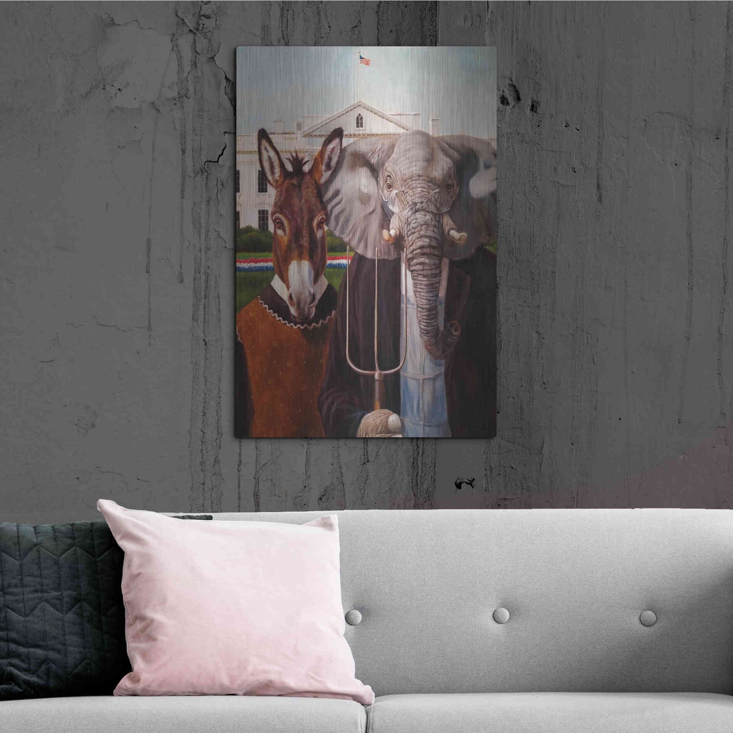 Luxe Metal Art 'Washington Gothic' by Lucia Heffernan, Metal Wall Art,24x36