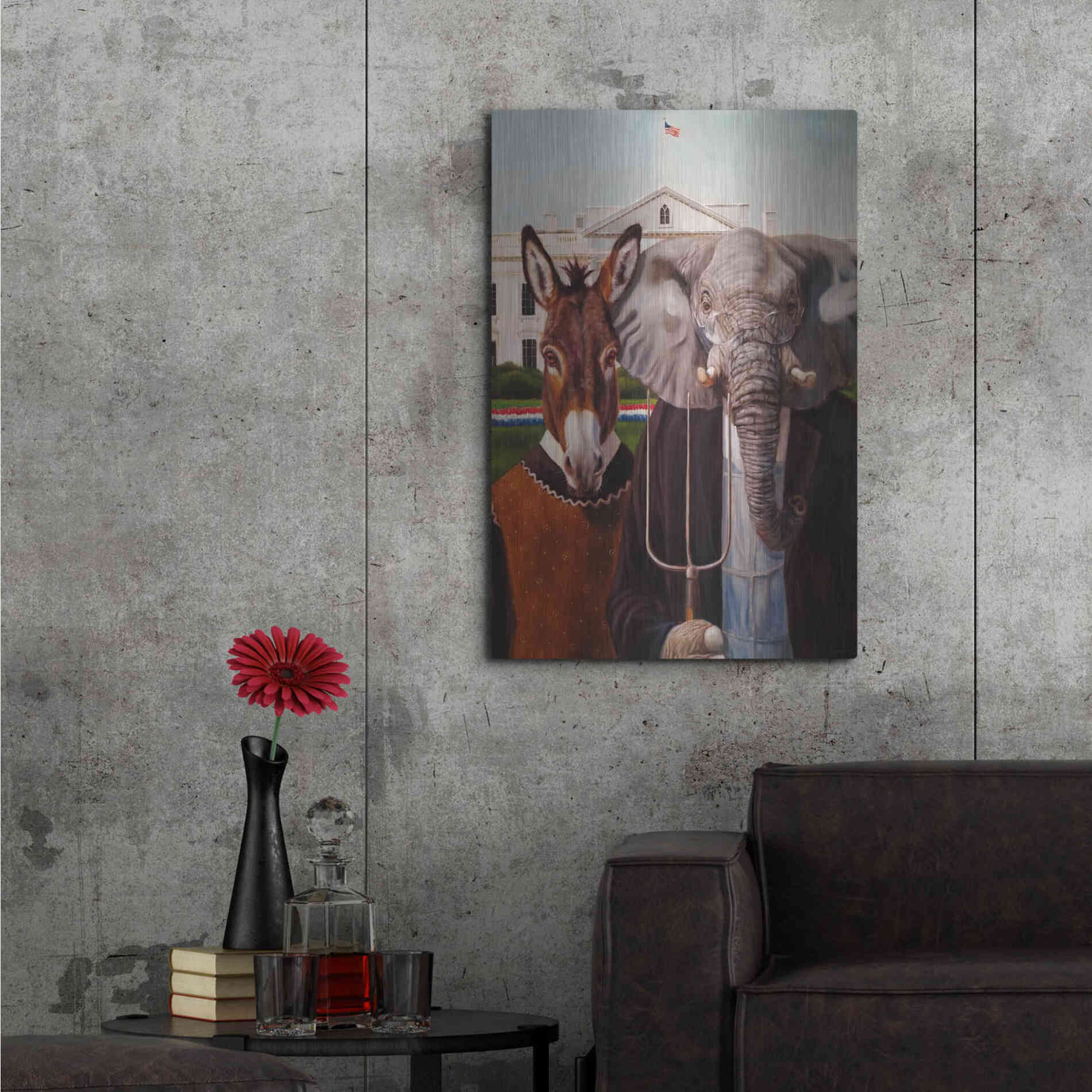 Luxe Metal Art 'Washington Gothic' by Lucia Heffernan, Metal Wall Art,24x36