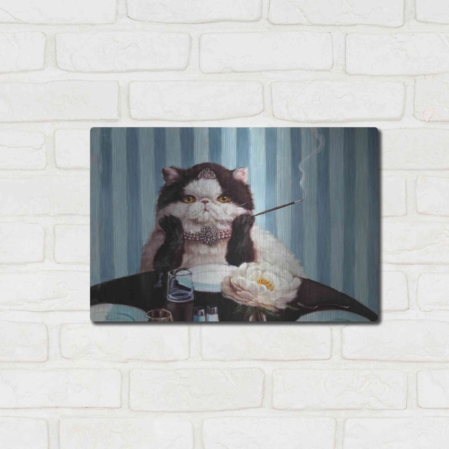 Luxe Metal Art 'Breakfast at Tiffany's' by Lucia Heffernan, Metal Wall Art,16x12