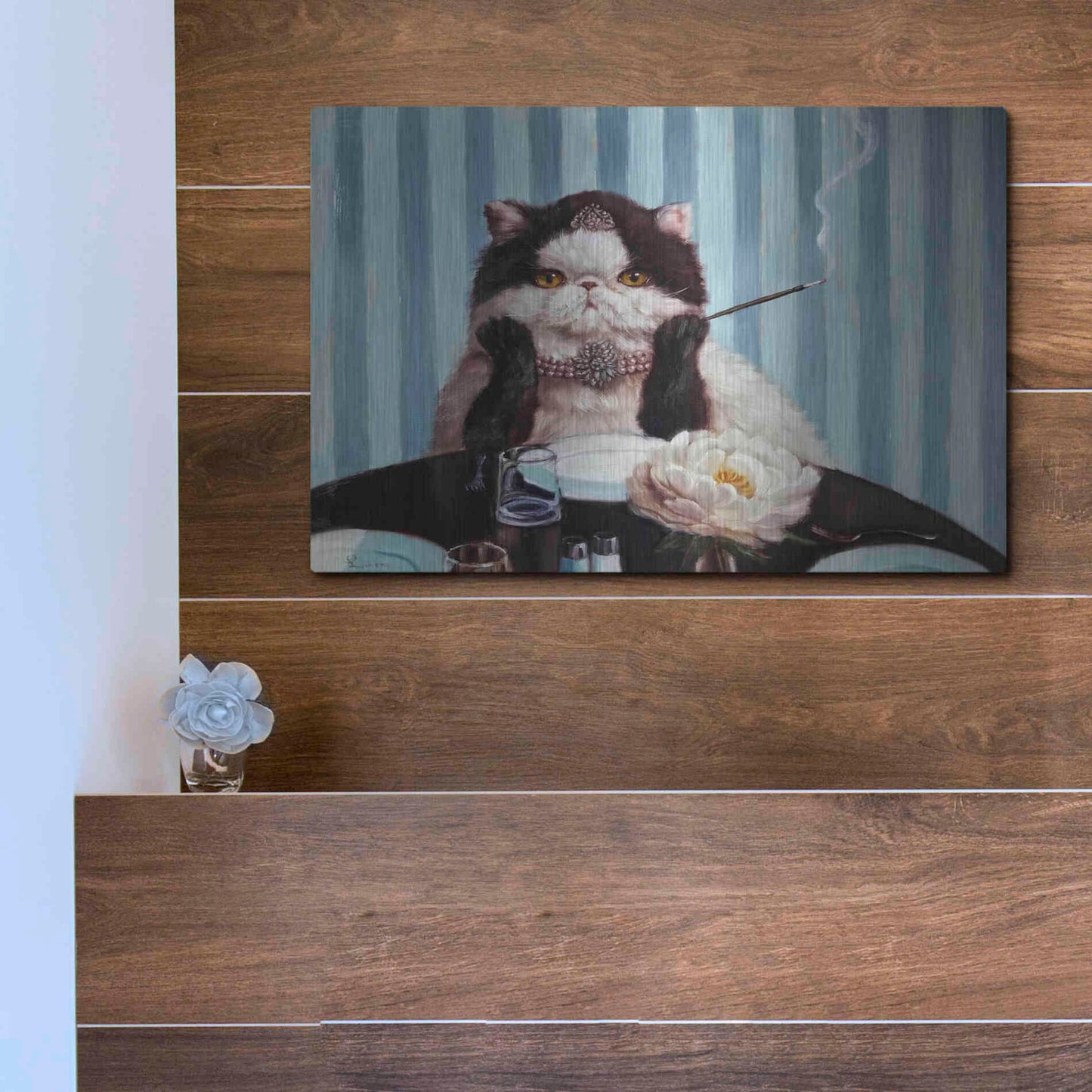 Luxe Metal Art 'Breakfast at Tiffany's' by Lucia Heffernan, Metal Wall Art,16x12