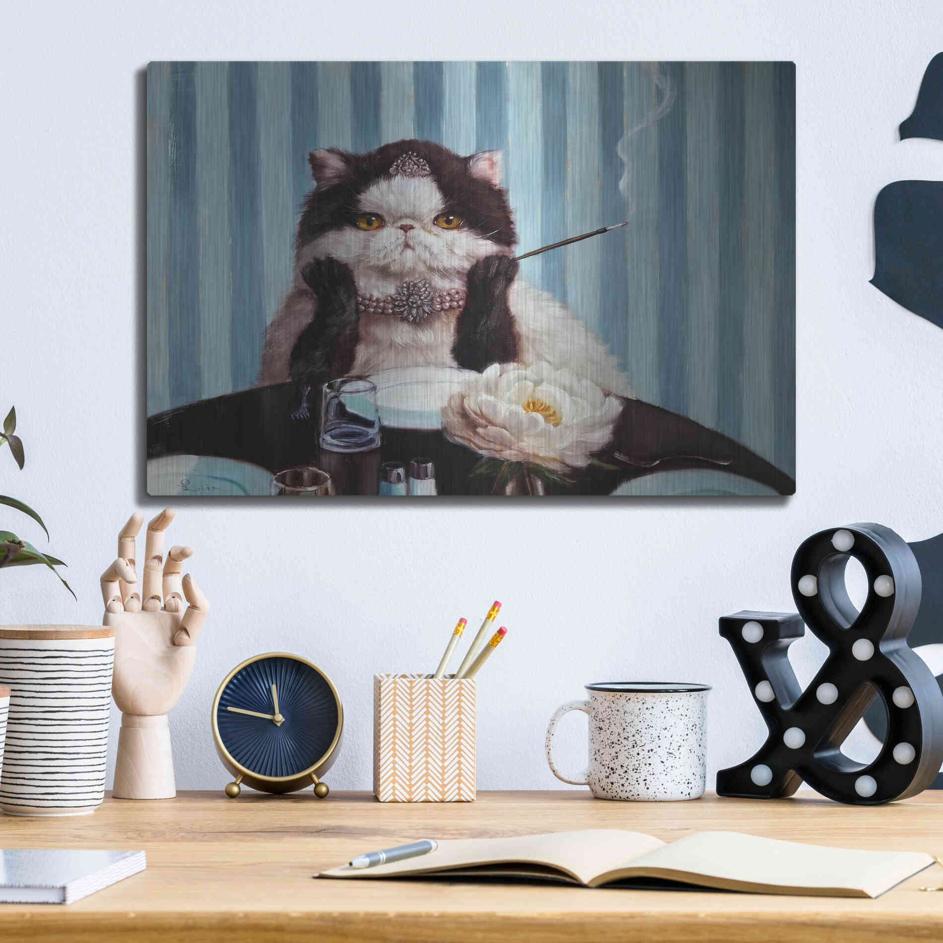 Luxe Metal Art 'Breakfast at Tiffany's' by Lucia Heffernan, Metal Wall Art,16x12