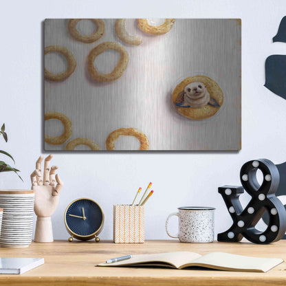 Luxe Metal Art 'Sealrio' by Lucia Heffernan, Metal Wall Art,16x12