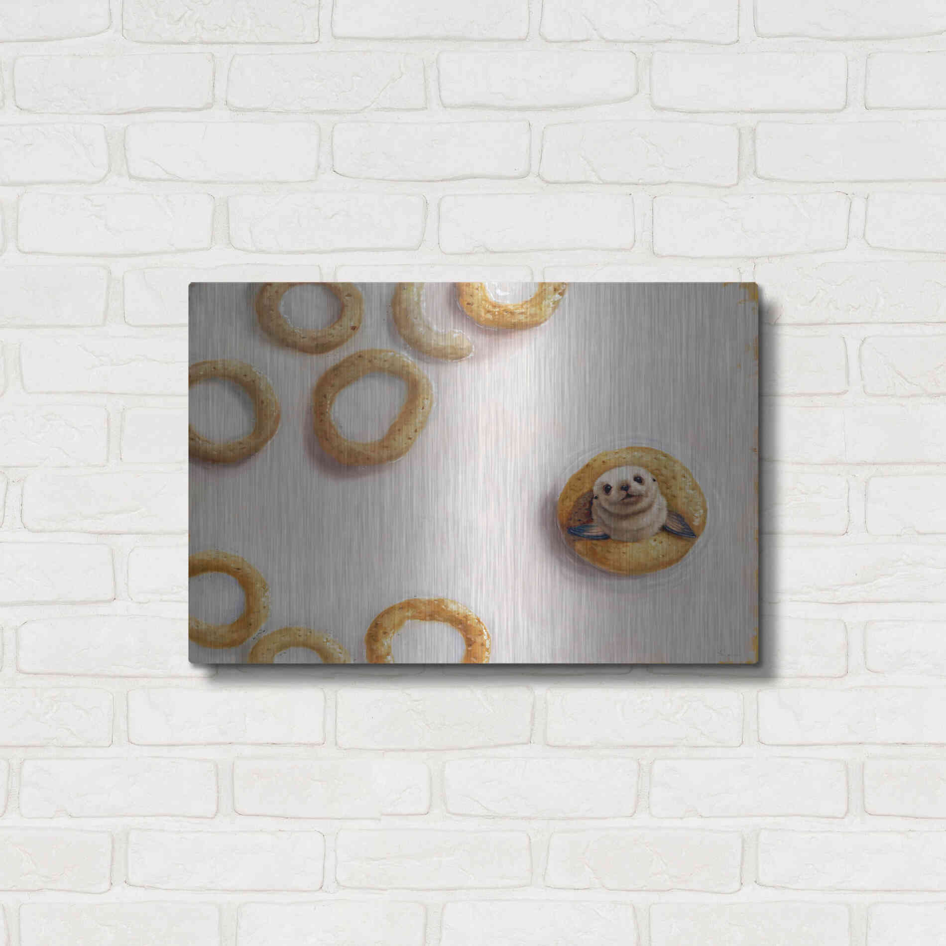 Luxe Metal Art 'Sealrio' by Lucia Heffernan, Metal Wall Art,24x16