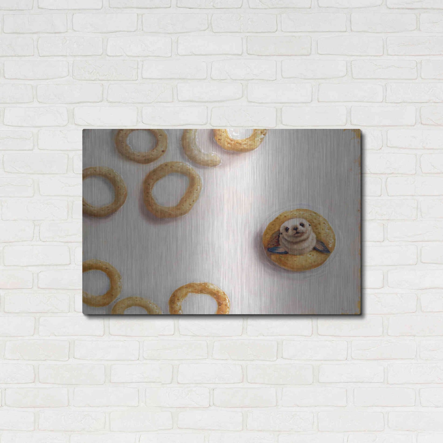 Luxe Metal Art 'Sealrio' by Lucia Heffernan, Metal Wall Art,36x24