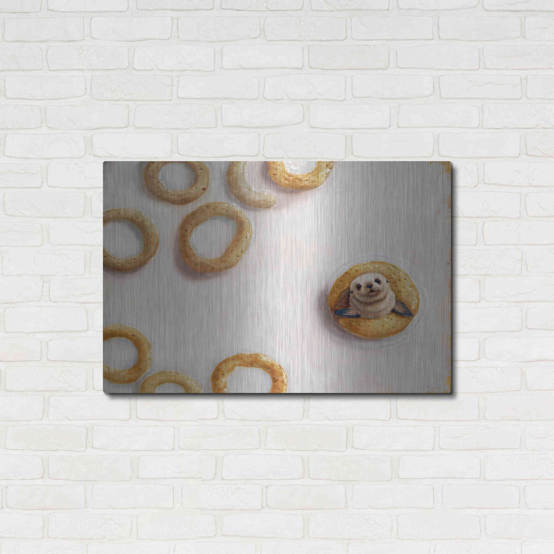 Luxe Metal Art 'Sealrio' by Lucia Heffernan, Metal Wall Art,36x24