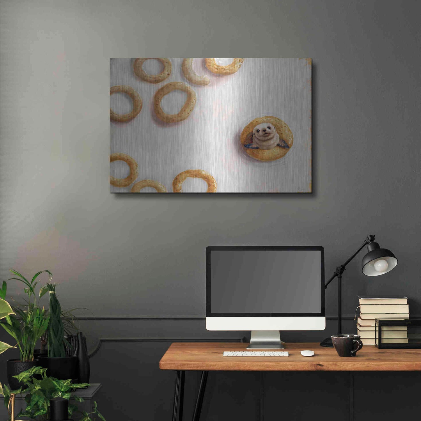 Luxe Metal Art 'Sealrio' by Lucia Heffernan, Metal Wall Art,36x24