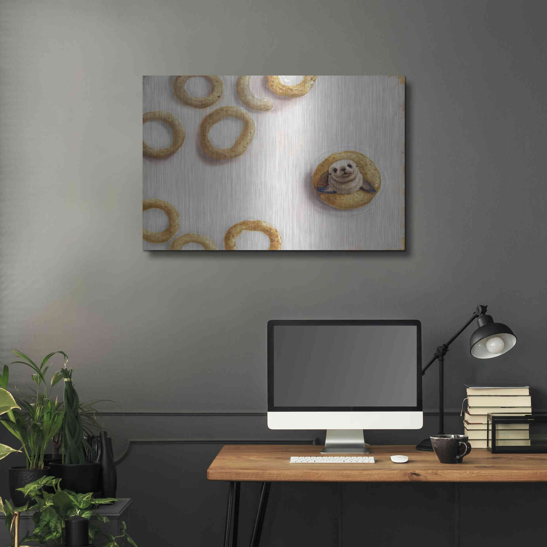 Luxe Metal Art 'Sealrio' by Lucia Heffernan, Metal Wall Art,36x24