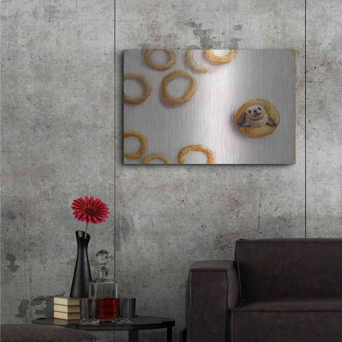 Luxe Metal Art 'Sealrio' by Lucia Heffernan, Metal Wall Art,36x24