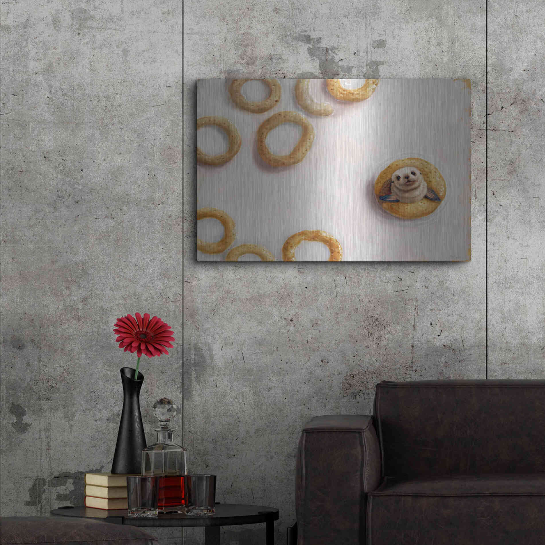 Luxe Metal Art 'Sealrio' by Lucia Heffernan, Metal Wall Art,36x24