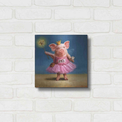 Luxe Metal Art 'Tooth Fairy' by Lucia Heffernan, Metal Wall Art,12x12