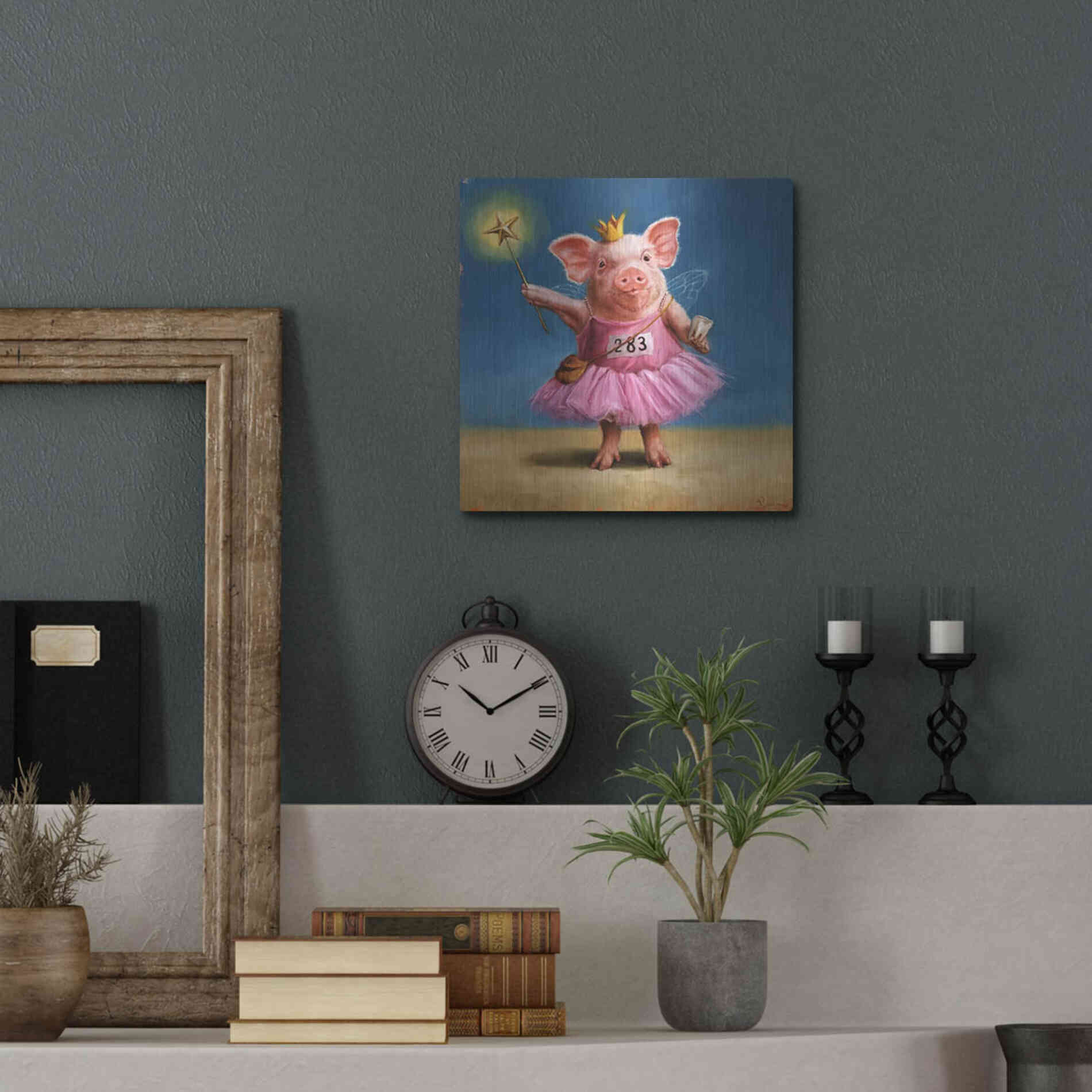 Luxe Metal Art 'Tooth Fairy' by Lucia Heffernan, Metal Wall Art,12x12