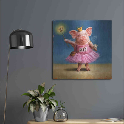 Luxe Metal Art 'Tooth Fairy' by Lucia Heffernan, Metal Wall Art,24x24