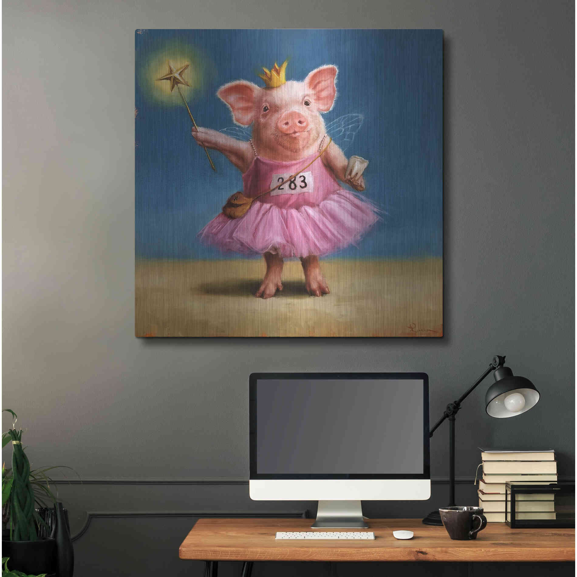 Luxe Metal Art 'Tooth Fairy' by Lucia Heffernan, Metal Wall Art,36x36