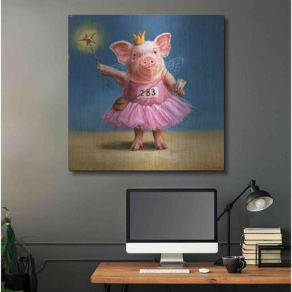 Luxe Metal Art 'Tooth Fairy' by Lucia Heffernan, Metal Wall Art,36x36