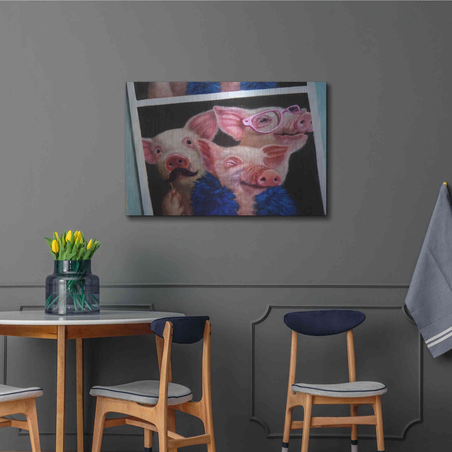 Luxe Metal Art 'Photoshoot' by Lucia Heffernan, Metal Wall Art,36x24