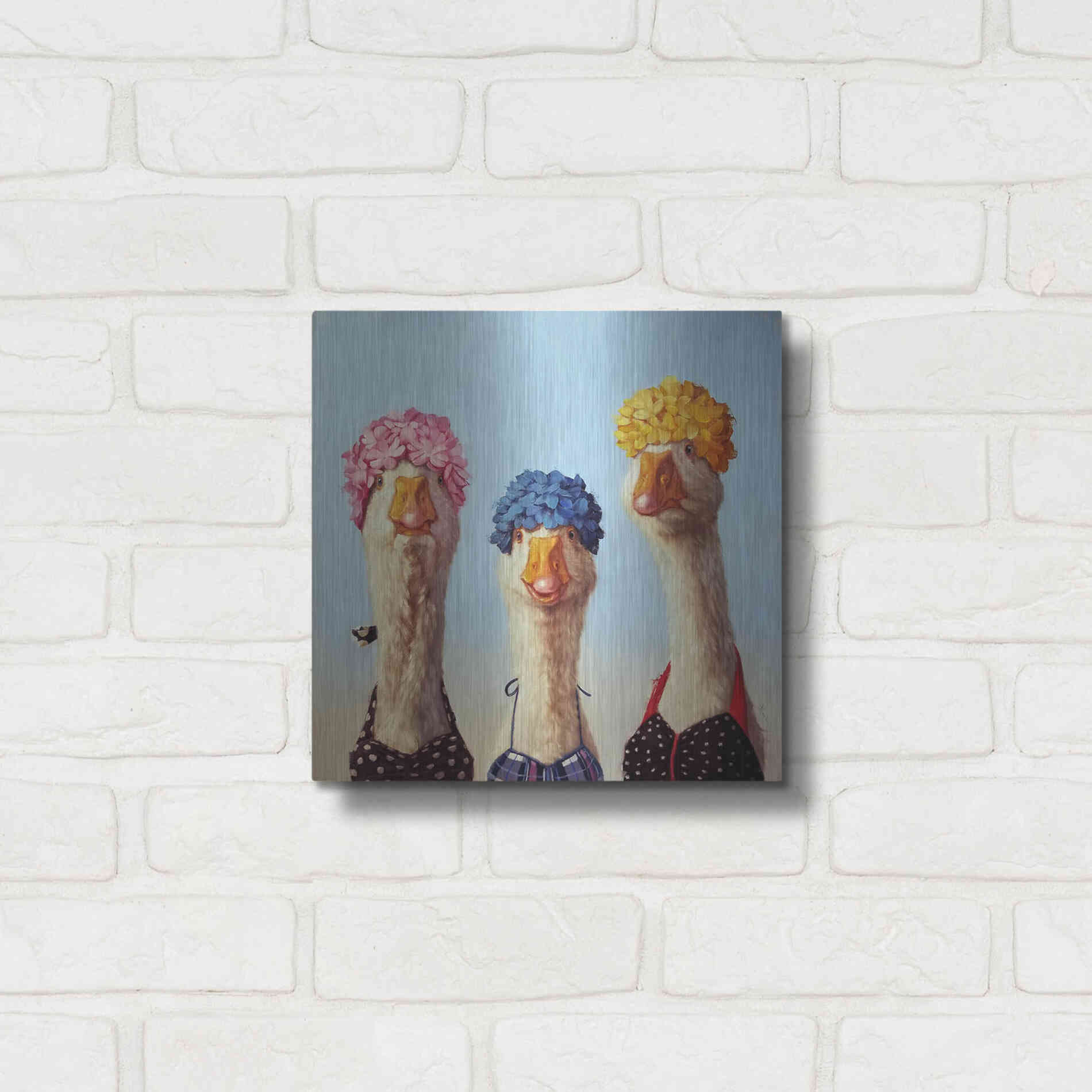 Luxe Metal Art 'Golden Age' by Lucia Heffernan, Metal Wall Art,12x12