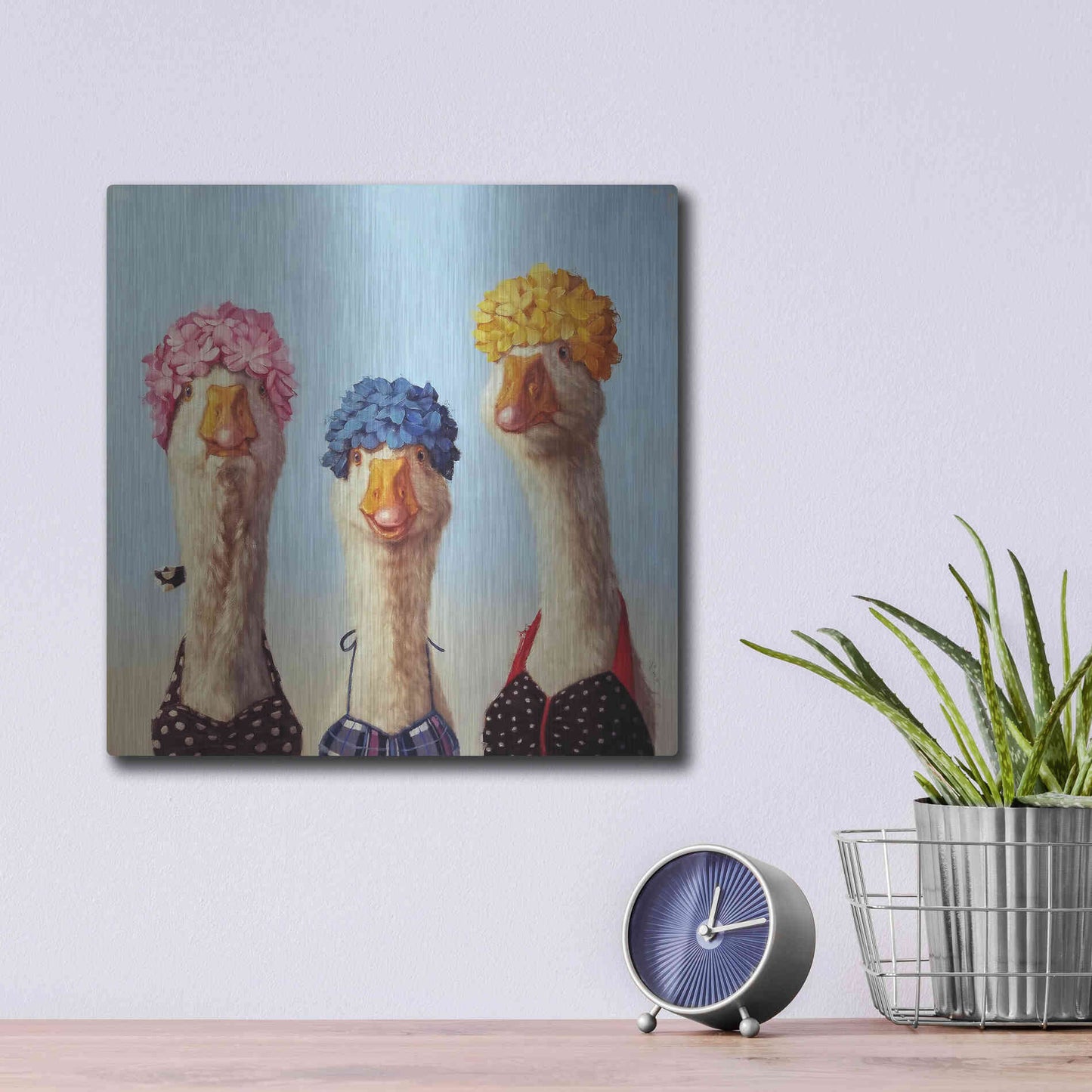 Luxe Metal Art 'Golden Age' by Lucia Heffernan, Metal Wall Art,12x12