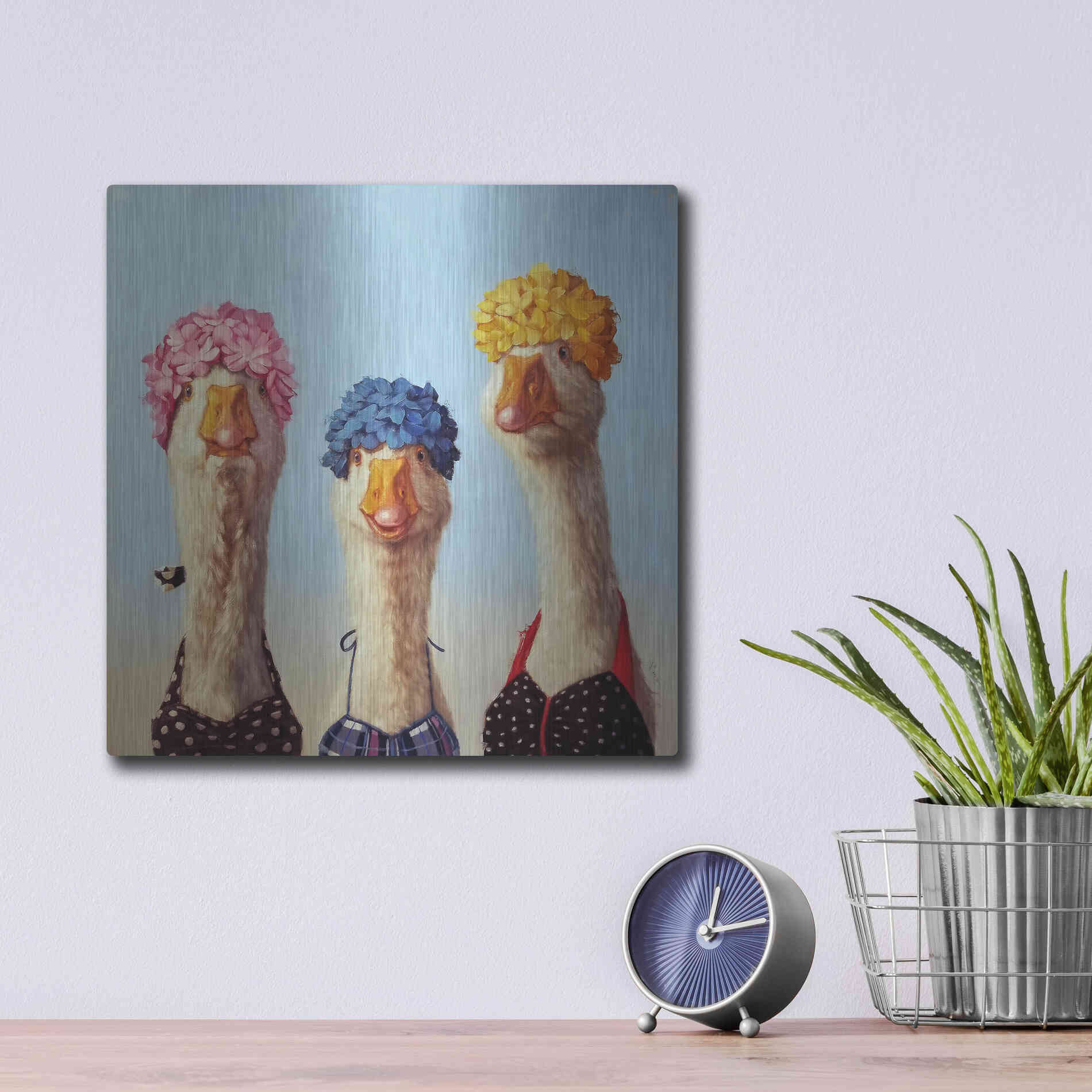 Luxe Metal Art 'Golden Age' by Lucia Heffernan, Metal Wall Art,12x12