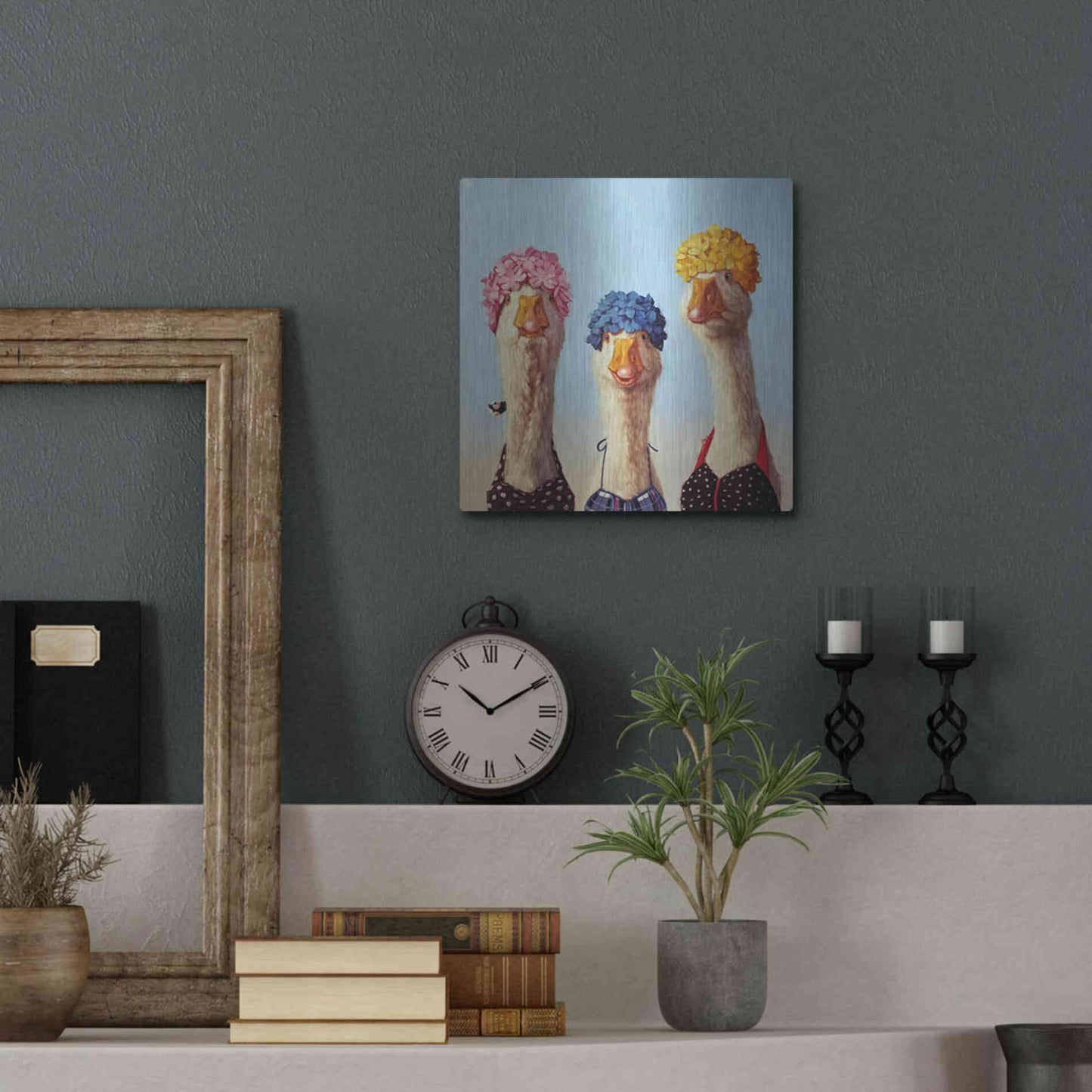 Luxe Metal Art 'Golden Age' by Lucia Heffernan, Metal Wall Art,12x12