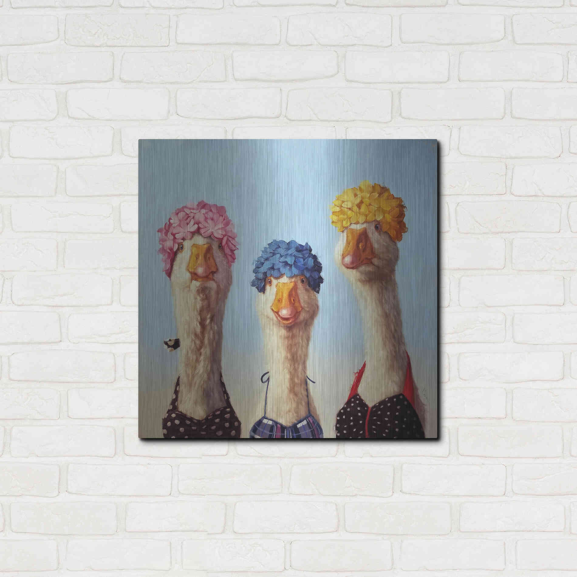 Luxe Metal Art 'Golden Age' by Lucia Heffernan, Metal Wall Art,24x24