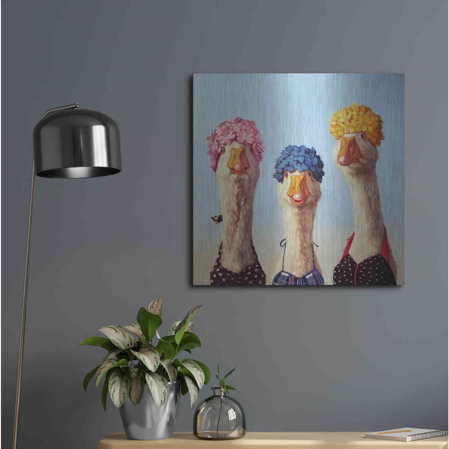 Luxe Metal Art 'Golden Age' by Lucia Heffernan, Metal Wall Art,24x24