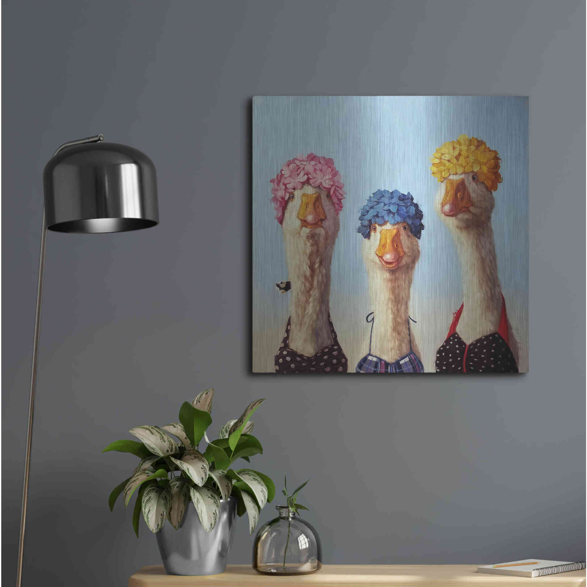 Luxe Metal Art 'Golden Age' by Lucia Heffernan, Metal Wall Art,24x24