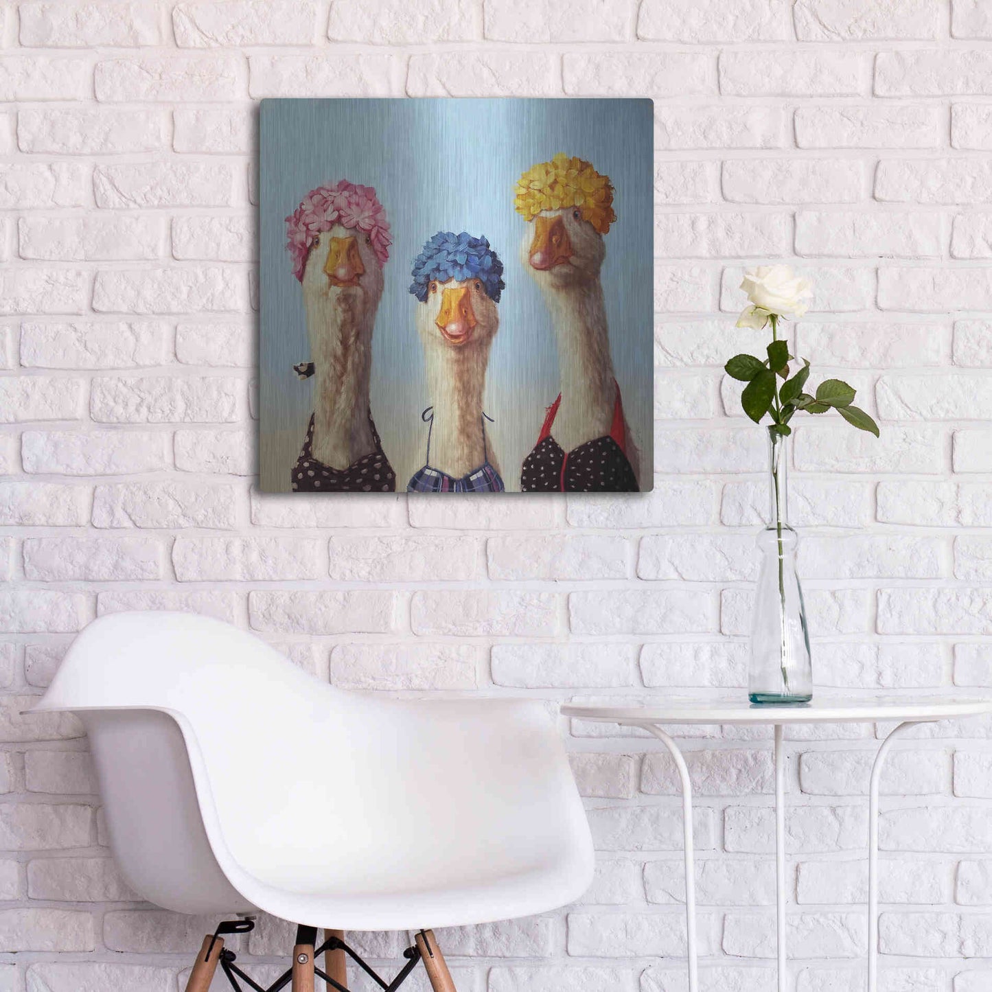 Luxe Metal Art 'Golden Age' by Lucia Heffernan, Metal Wall Art,24x24