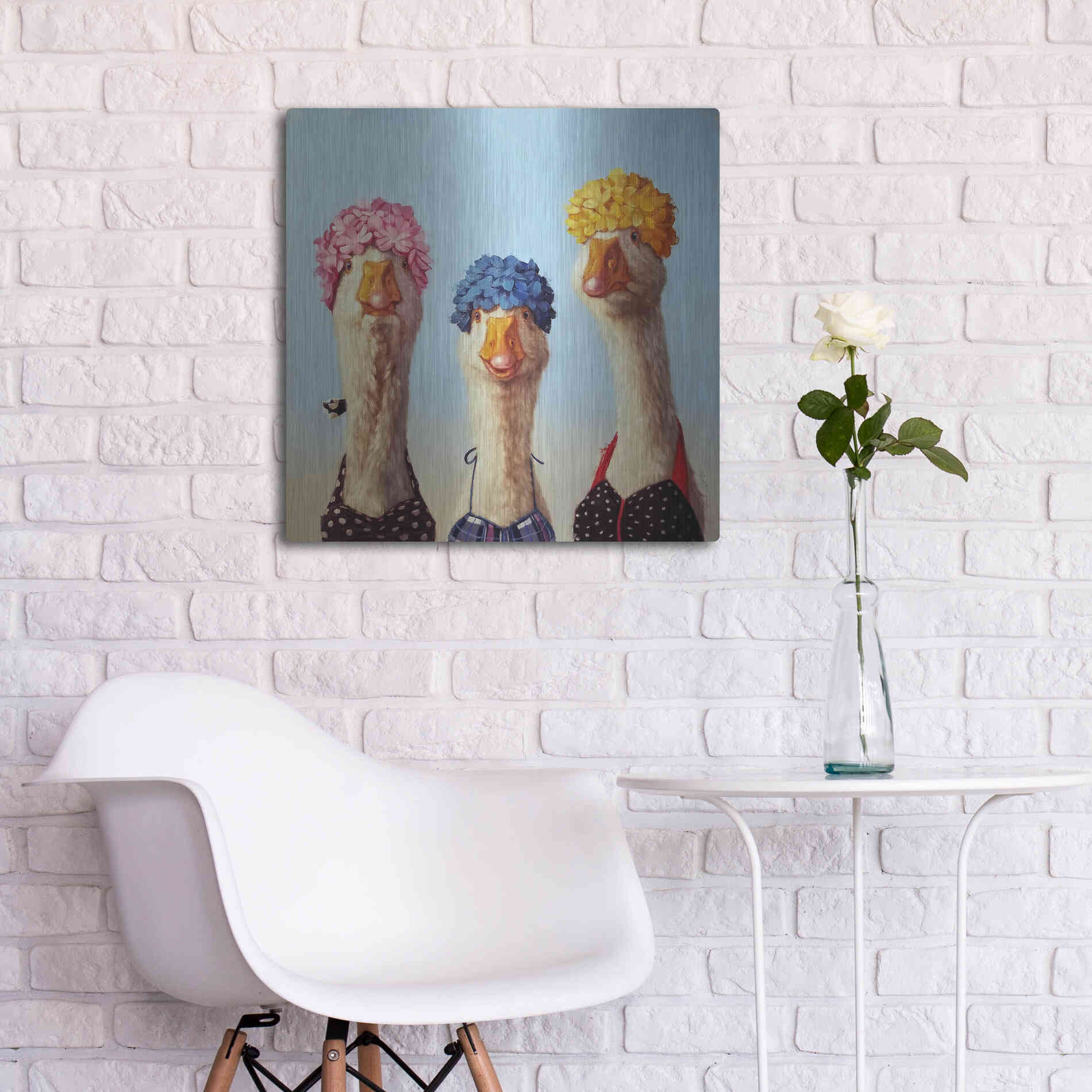 Luxe Metal Art 'Golden Age' by Lucia Heffernan, Metal Wall Art,24x24