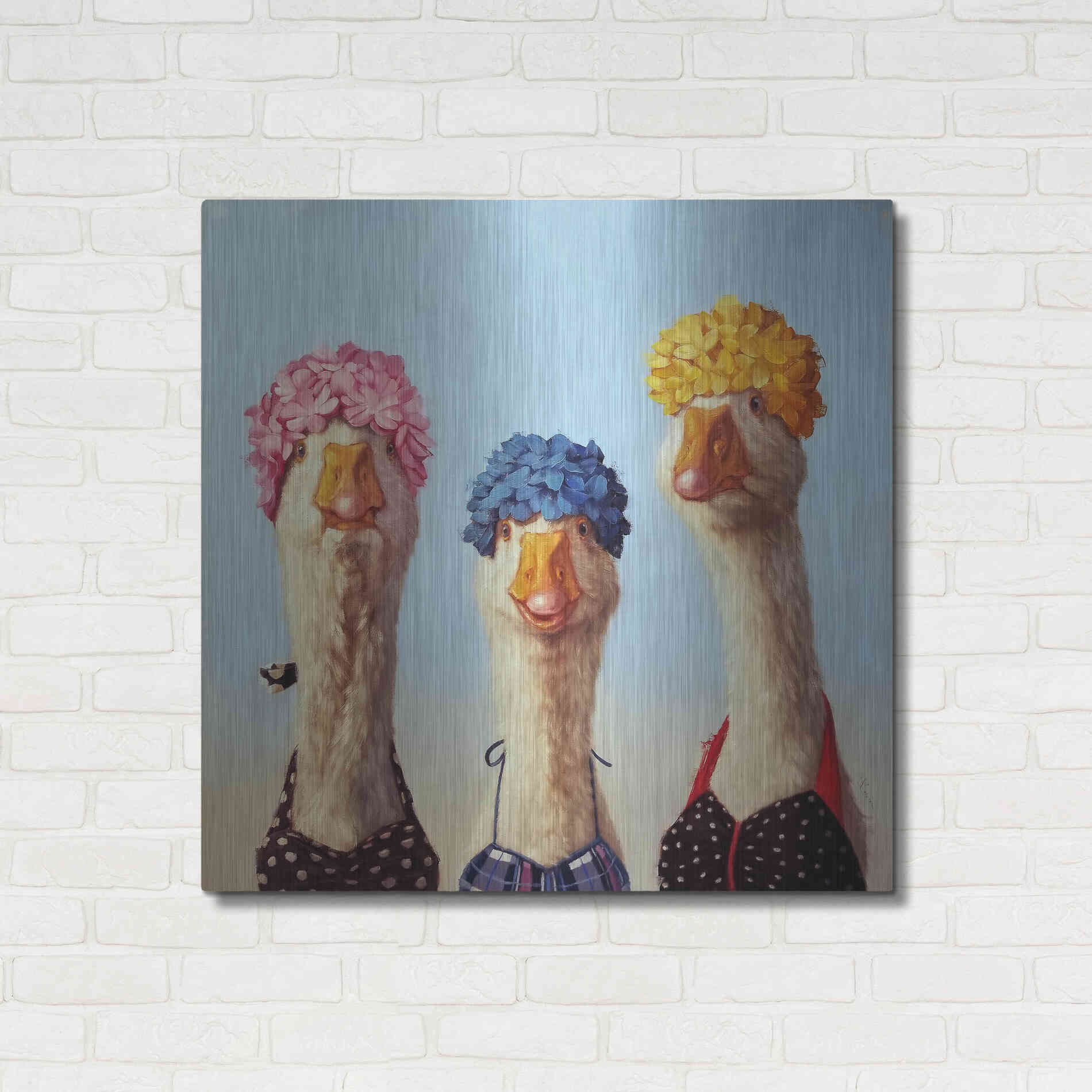 Luxe Metal Art 'Golden Age' by Lucia Heffernan, Metal Wall Art,36x36