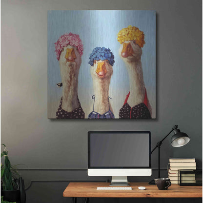 Luxe Metal Art 'Golden Age' by Lucia Heffernan, Metal Wall Art,36x36