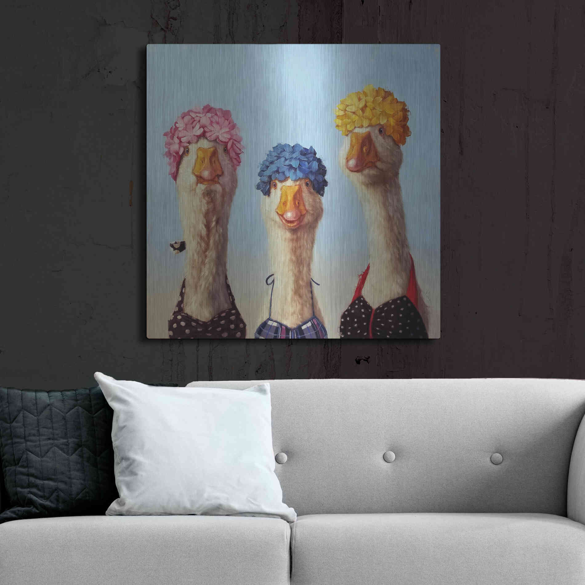 Luxe Metal Art 'Golden Age' by Lucia Heffernan, Metal Wall Art,36x36