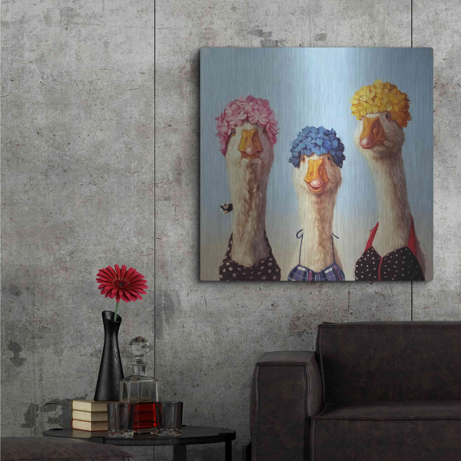 Luxe Metal Art 'Golden Age' by Lucia Heffernan, Metal Wall Art,36x36