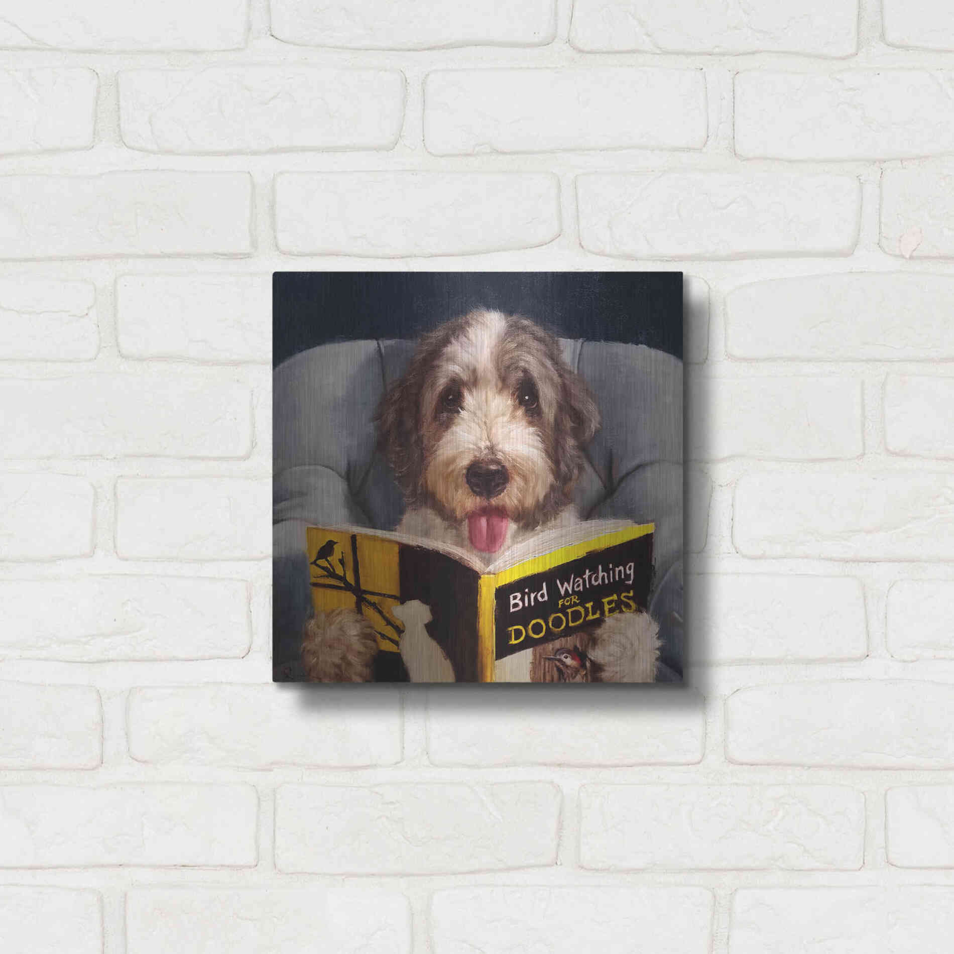 Luxe Metal Art 'Ornithology For Doodles' by Lucia Heffernan, Metal Wall Art,12x12