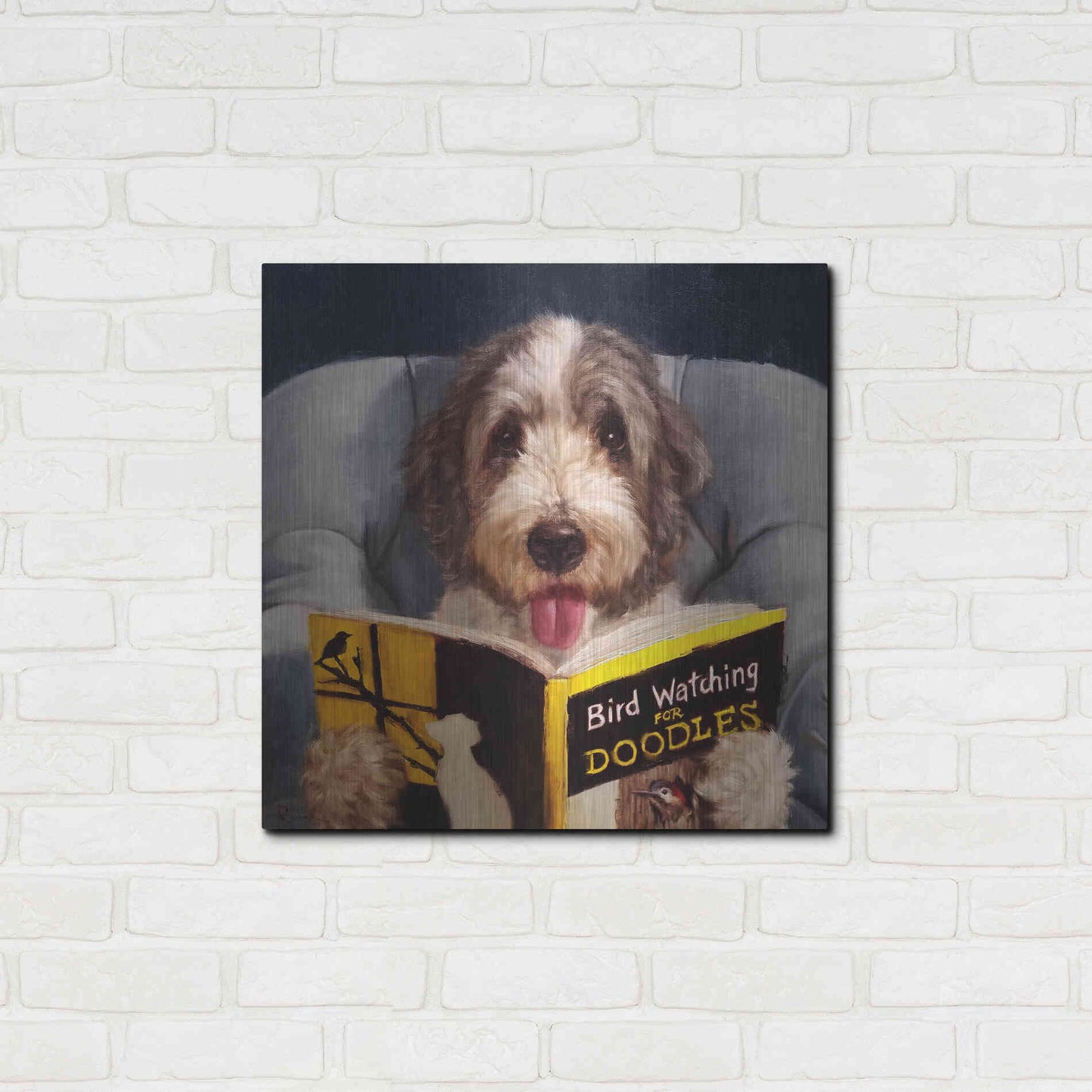 Luxe Metal Art 'Ornithology For Doodles' by Lucia Heffernan, Metal Wall Art,24x24