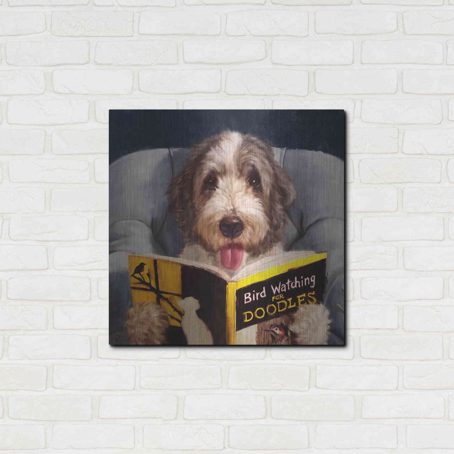 Luxe Metal Art 'Ornithology For Doodles' by Lucia Heffernan, Metal Wall Art,24x24