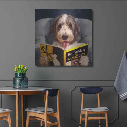 Luxe Metal Art 'Ornithology For Doodles' by Lucia Heffernan, Metal Wall Art,36x36