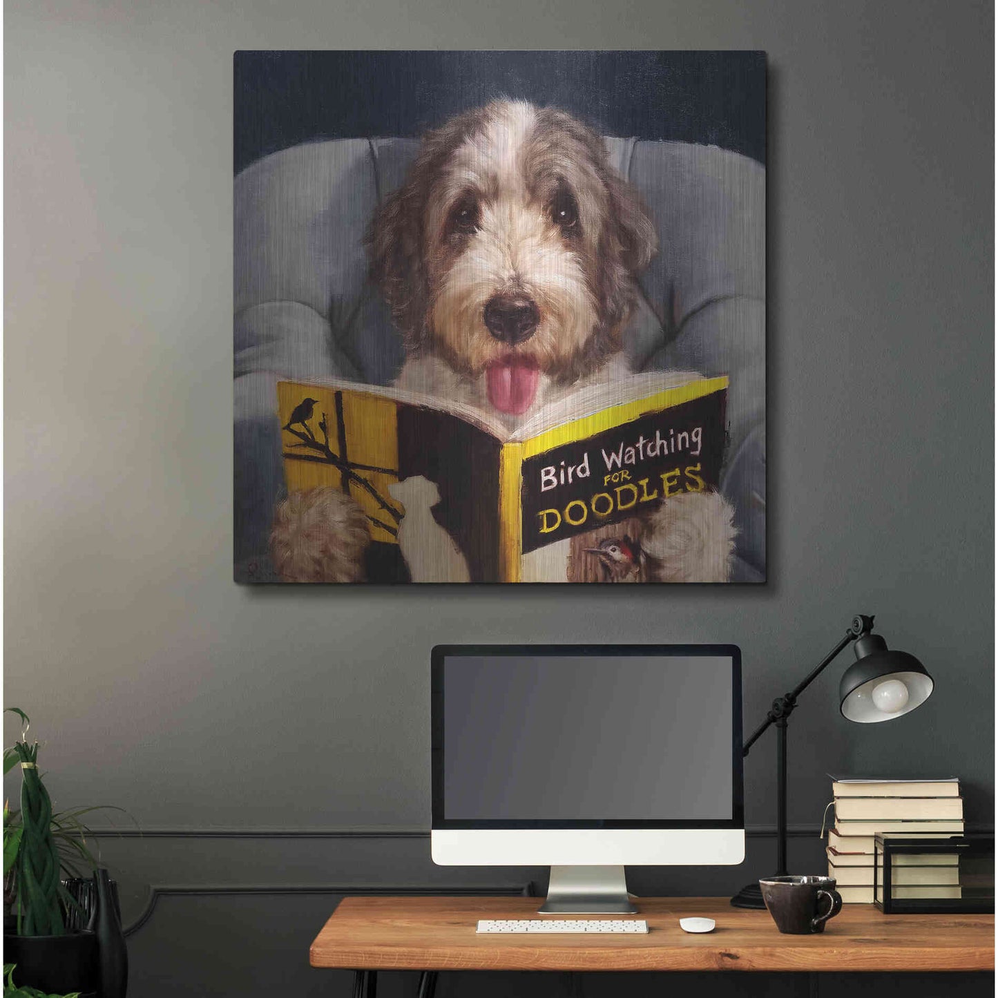 Luxe Metal Art 'Ornithology For Doodles' by Lucia Heffernan, Metal Wall Art,36x36