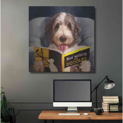 Luxe Metal Art 'Ornithology For Doodles' by Lucia Heffernan, Metal Wall Art,36x36