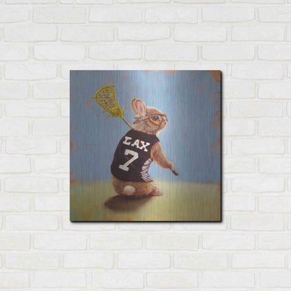 Luxe Metal Art 'Lax Bunny' by Lucia Heffernan, Metal Wall Art,24x24