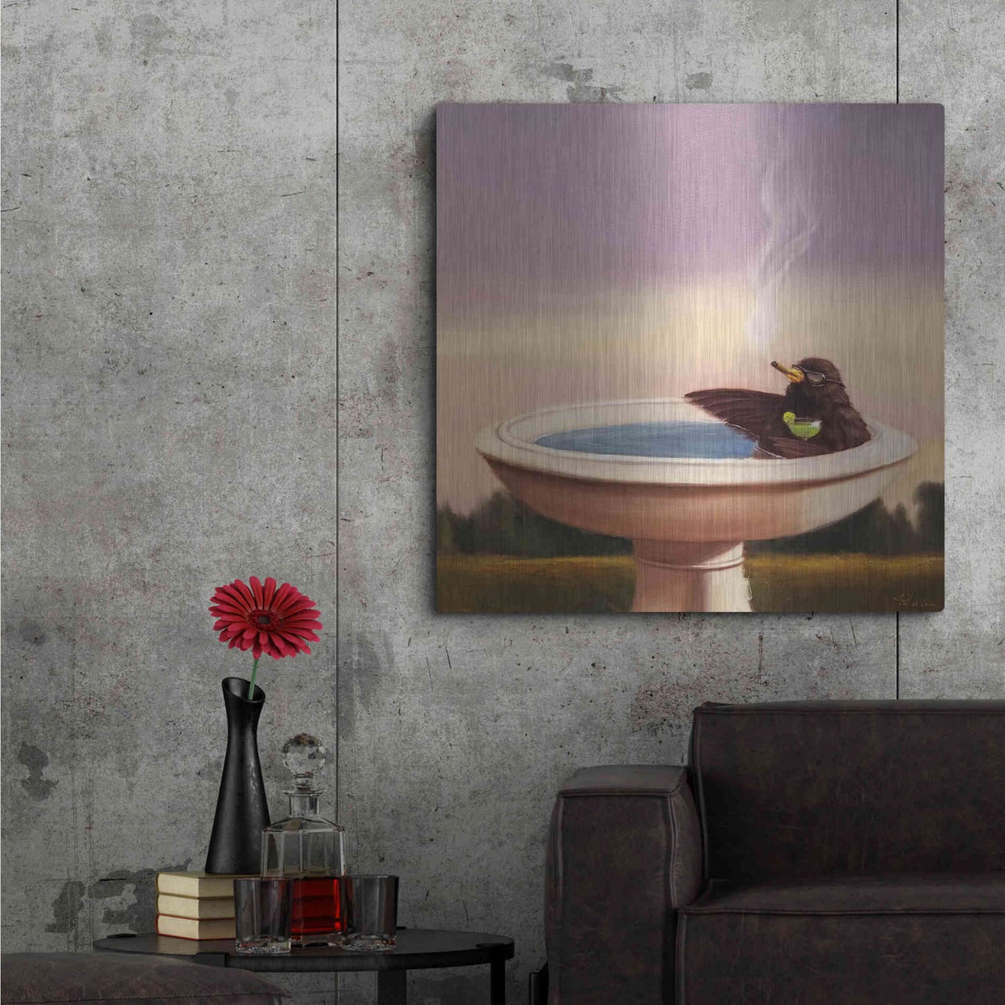 Luxe Metal Art 'Executive Soak' by Lucia Heffernan, Metal Wall Art,36x36