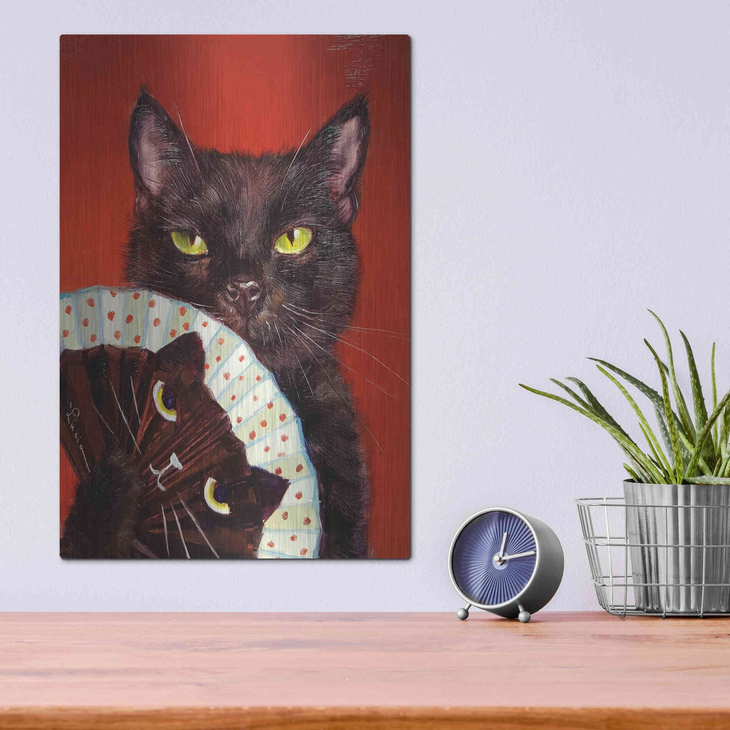 Luxe Metal Art 'Double Trouble' by Lucia Heffernan, Metal Wall Art,12x16