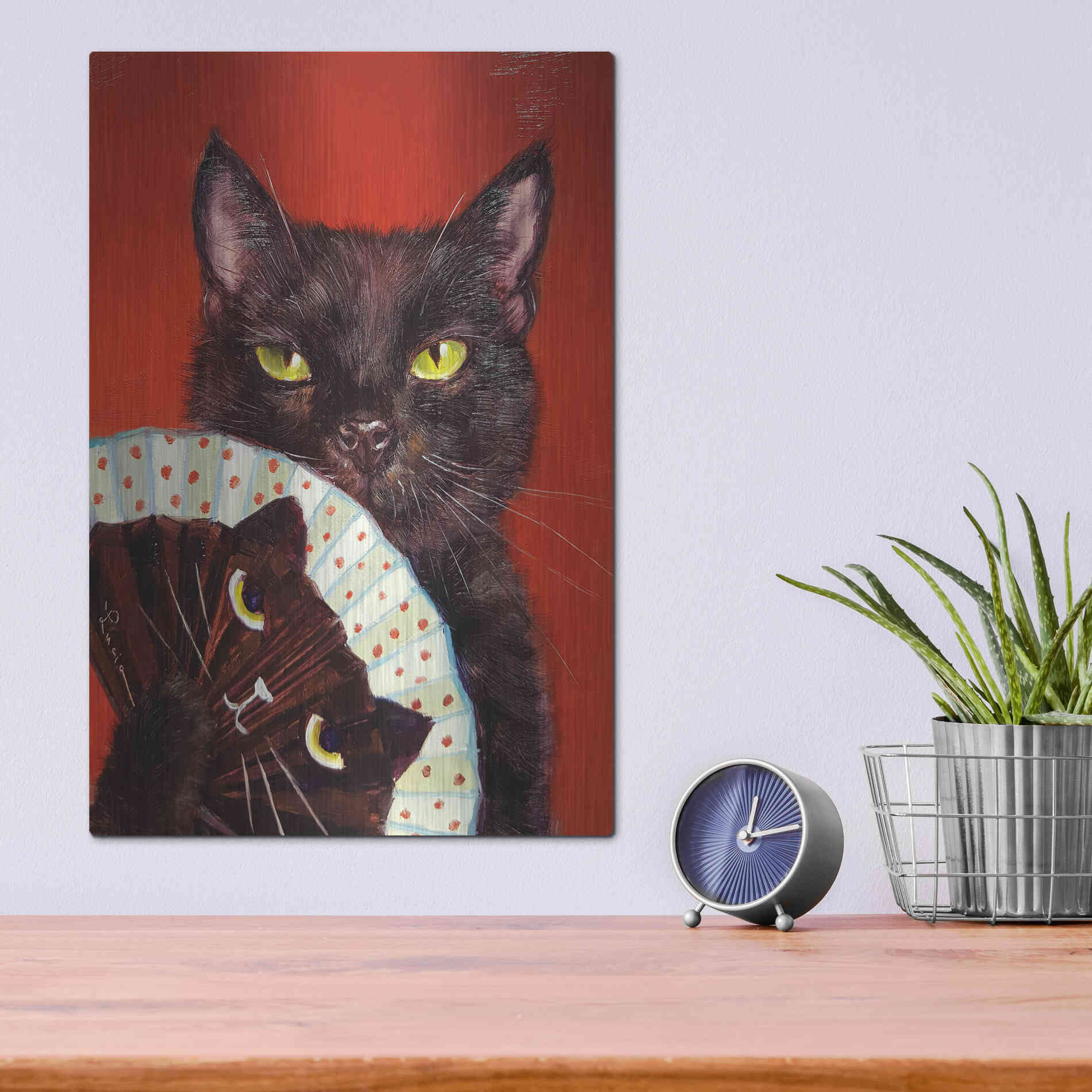 Luxe Metal Art 'Double Trouble' by Lucia Heffernan, Metal Wall Art,12x16