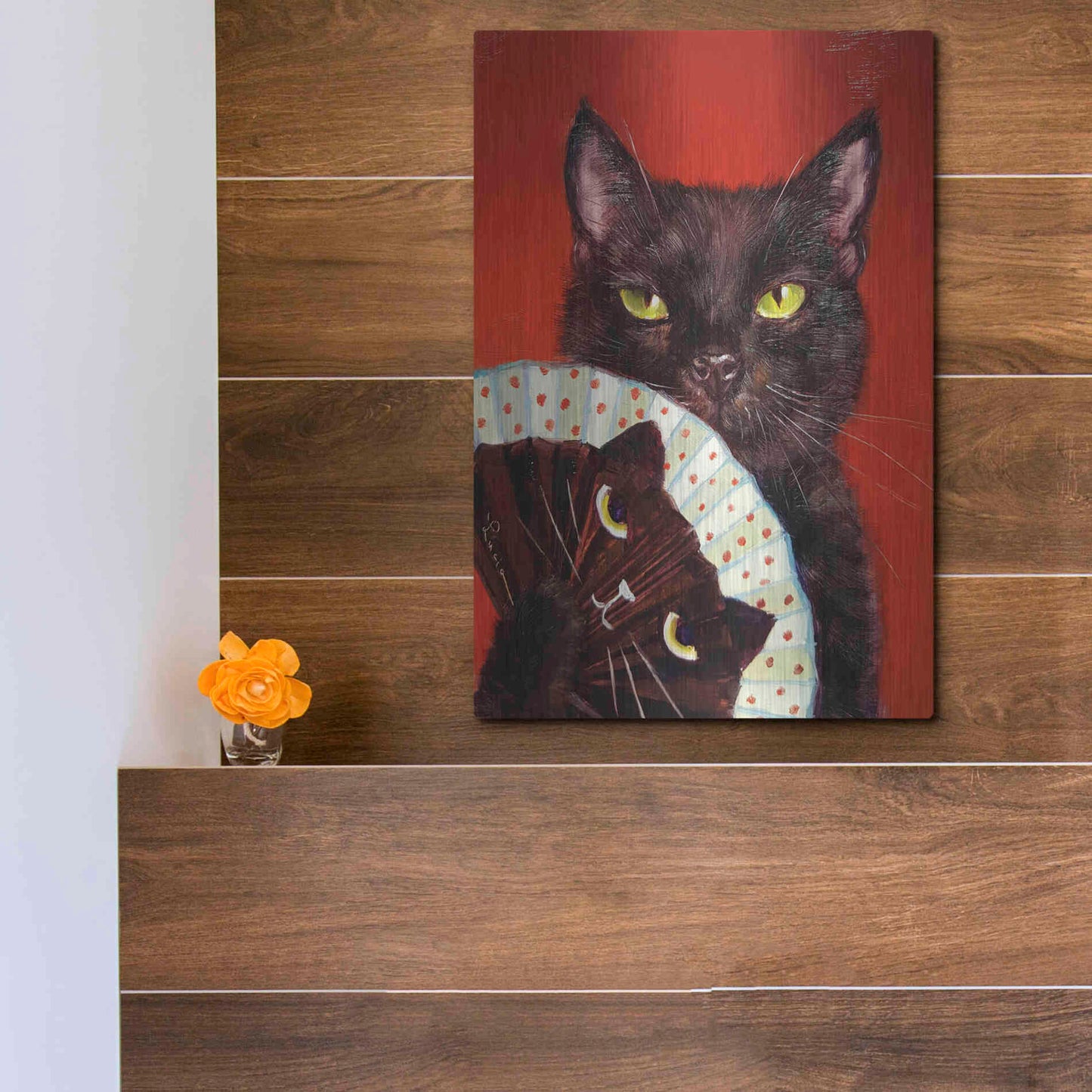 Luxe Metal Art 'Double Trouble' by Lucia Heffernan, Metal Wall Art,12x16