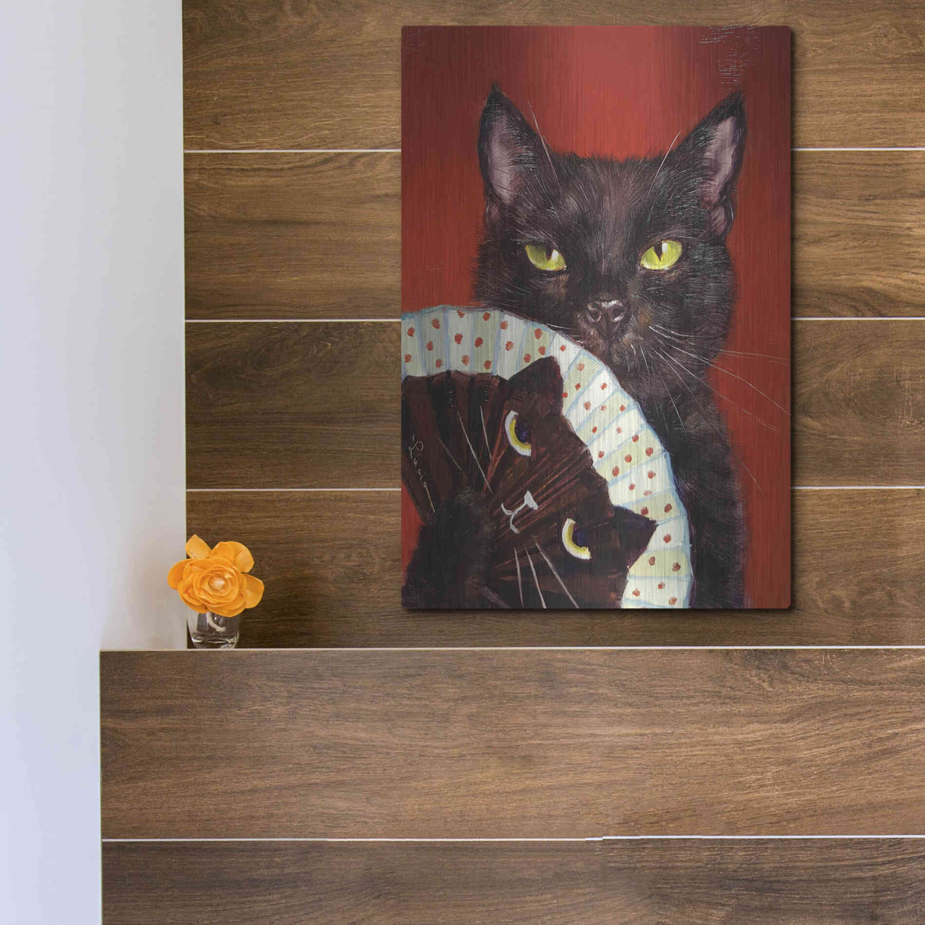 Luxe Metal Art 'Double Trouble' by Lucia Heffernan, Metal Wall Art,12x16