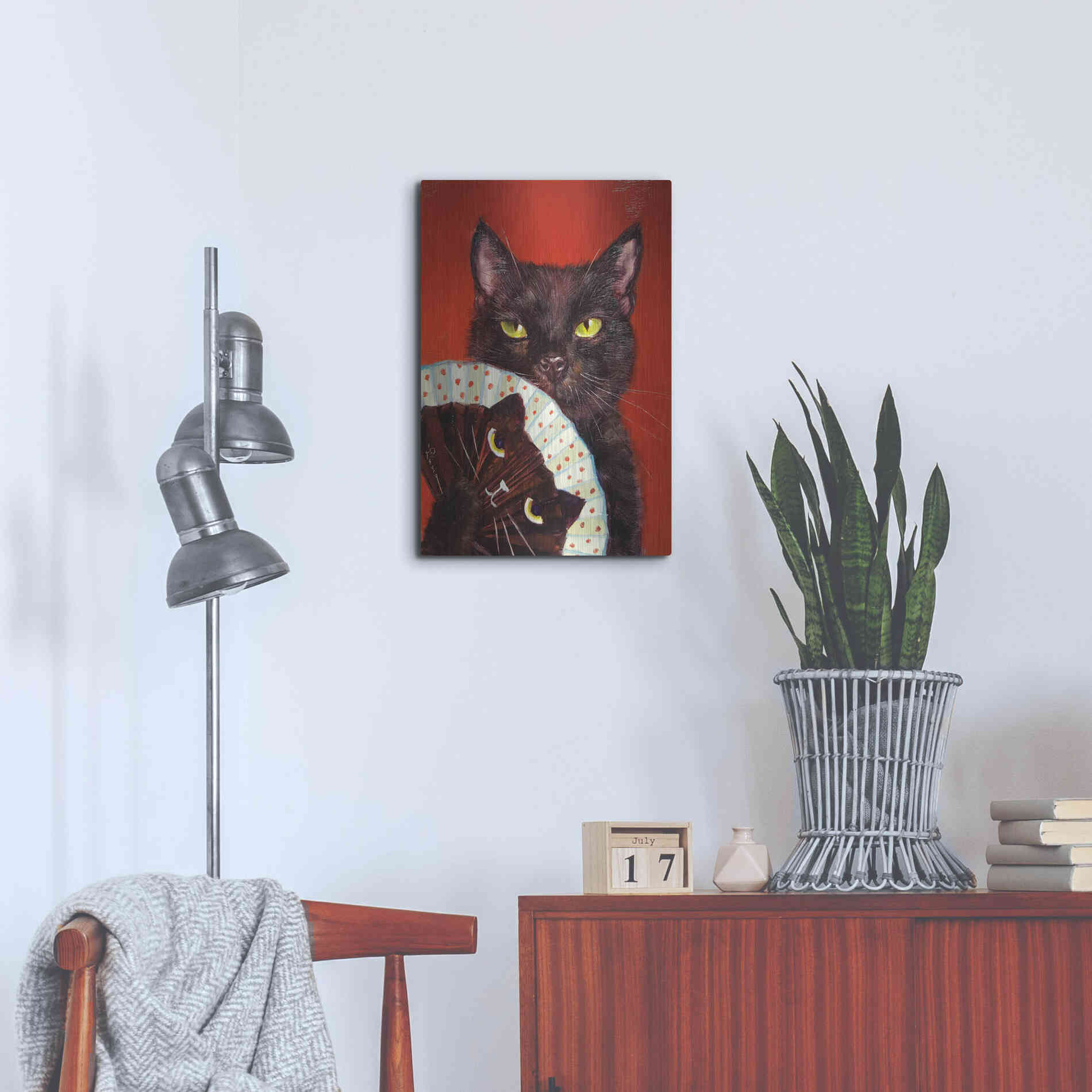 Luxe Metal Art 'Double Trouble' by Lucia Heffernan, Metal Wall Art,16x24