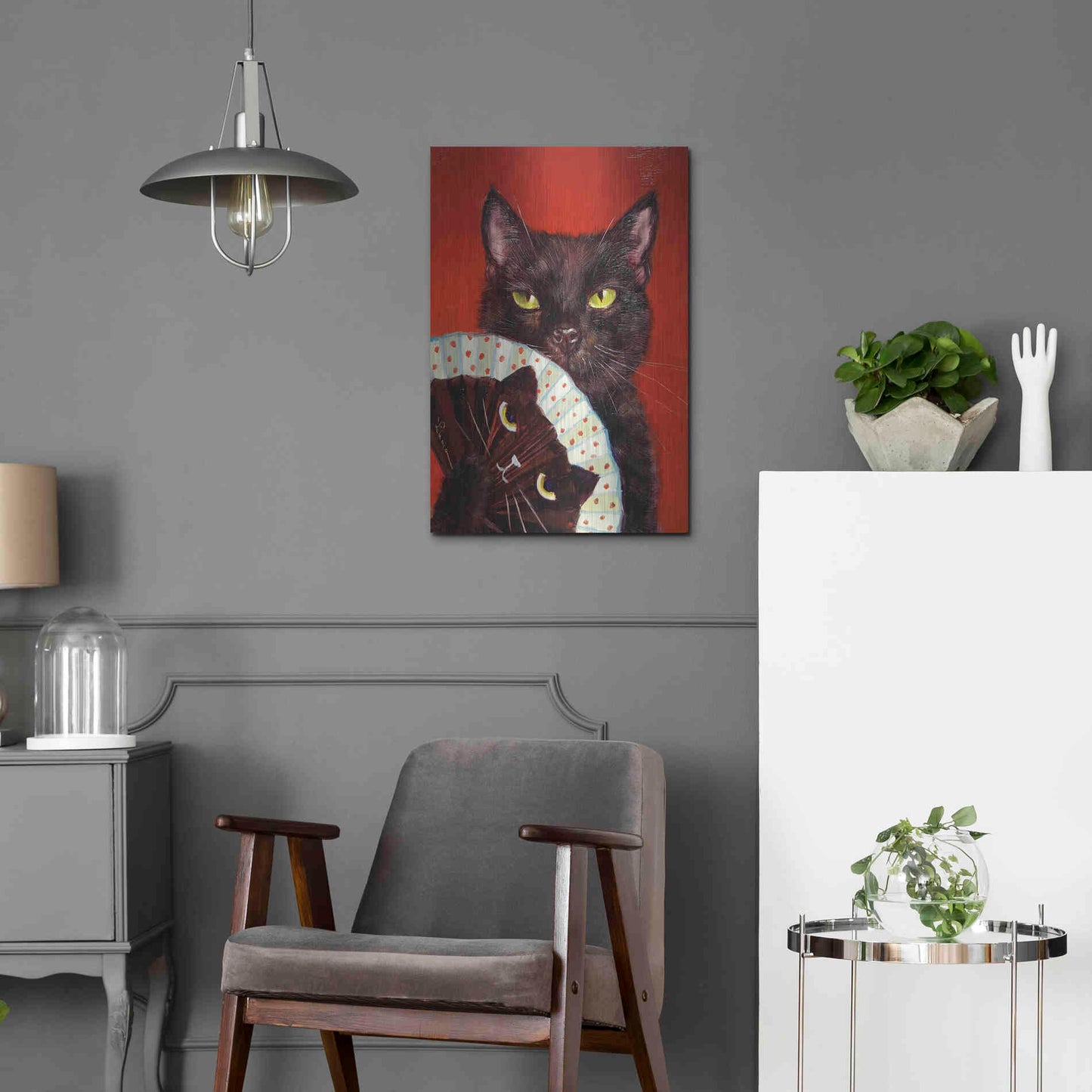 Luxe Metal Art 'Double Trouble' by Lucia Heffernan, Metal Wall Art,16x24