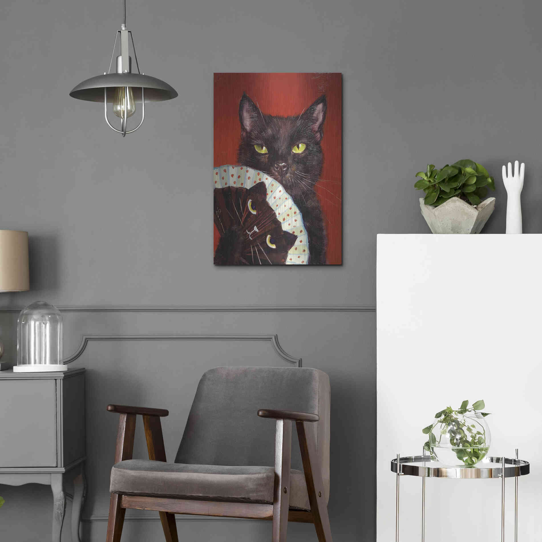 Luxe Metal Art 'Double Trouble' by Lucia Heffernan, Metal Wall Art,16x24