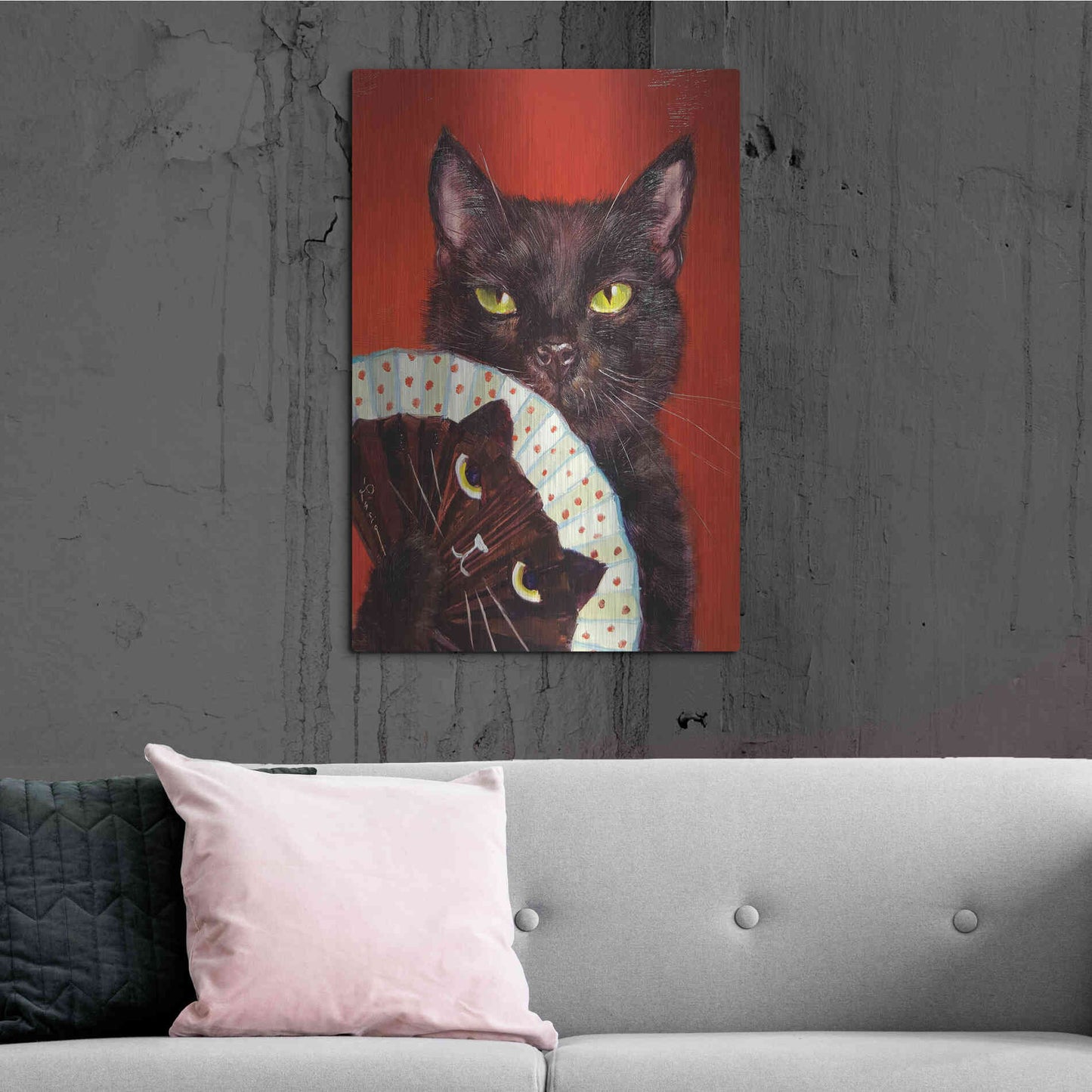 Luxe Metal Art 'Double Trouble' by Lucia Heffernan, Metal Wall Art,24x36